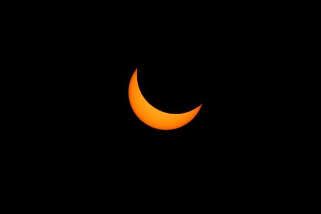Santiago 14 December 2020 Solar eclipse begins as seen from Santiago Javier Salvo Aton Chile, Santiago Chile Aton 471001  Copyright: JAVIERxSALVO ATONxCHILE
