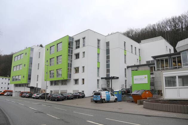 Der Standort von BioNTech Innovative Manufacturing Services GmbH in Idar-Oberstein, fotografiert am Freitag (18.12.2020). Biontech ist eine der Produktionsstätten des Corona-Impfstoffes.