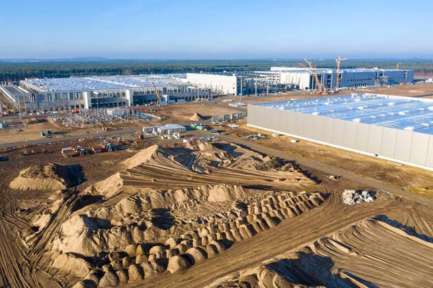Bilder des Jahres 2020, News 12 Dezember News Bilder des Tages Deutschland, Brandenburg, Tesla Gigafactory Berlin-Brandenburg im Bau, 19.12.2020