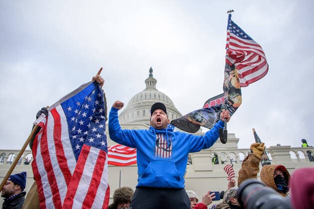 Bilder des Jahres 2021, News 01 Januar 210106 Pro-Trump supporters storms the United States Capitol Building during a March to Save America Rally on January 6, 2021 in Washington, DC, USA. Photo: Joel Marklund BILDBYRAN kod JM JM0057 bbeng politik politics Copyright: JOELxMARKLUND 1000136017st