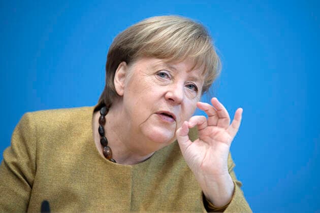Bilder des Jahres 2021, News 01 Januar News Themen der Woche KW03 News Bilder des Tages Angela Merkel - Coronavirus DEU, Deutschland, Germany, Berlin, 21.01.2021 Bundeskanzlerin Angela Merkel waehrend der Bundespressekonferenz zum Thema Situation Covid-19 bzw Coronavirus in Berlin. Chancellor Angela Merkel during a press call at the Federal Press Conference Bundespressekonferenz concerning the Covid-19 situation of the spread of novel coronavirus in Berlin, Germany. The number of people infected with the novel coronavirus in Germany is continuing to rise in Germany.