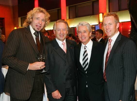 StolteGeburtstag Copyright: IMAGO. Herrmann 20.09.2004 Prof. Dieter Stolte feiert im ZDF Zollernhof in Berlin seinen 70.Geburtstag Als Gratulanten waren dabei :; Thomas Gottschalk mit Paul Spiegel , Frank Elstner und Johannes B. Kerner Copyright: xEventpressxHerrmannx