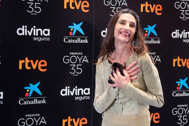 Bilder des Jahres 2021, Entertainment 02 Februar Entertainment Themen der Woche KW06 Entertainment Bilder des Tages Angela Molina bei einem Photocall anlässlich der Verleihung des Ehren-Goya bei den anstehenden 35. Goya Awards Premios Goya 2021 in der Academia de las Artes y las Ciencias Cinematograficas. Madrid, 08.02.2021 Angela Molina