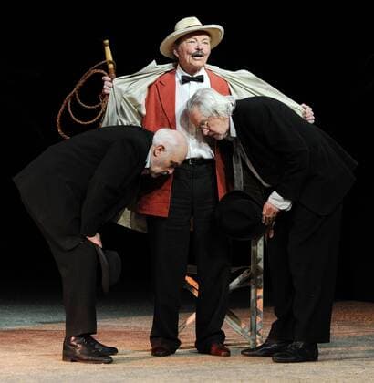 WARTEN AUF GODOT Charles Brauer, Uwe Friedrichsen, Werner Rehm, in WARTEN AUF GODOT vom 22.04. bis 28.05.2010 im Ernst Deutsch Theater in Hamburg Copyright: Eventpress Struss Datum: 21. 04. 2010 Copyright: xEventpressxStrussx