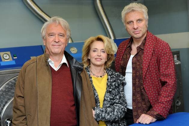 v.l. Gerd Anthoff, Gisela Schneeberger und Udo Wachtveitl Fototermin der Produktion Im Schleudergang mit Gisela Schneeberger in MÃ?nchen am 13.11.2012 Copyright: xEventpressxHannesxMagerstaedtx