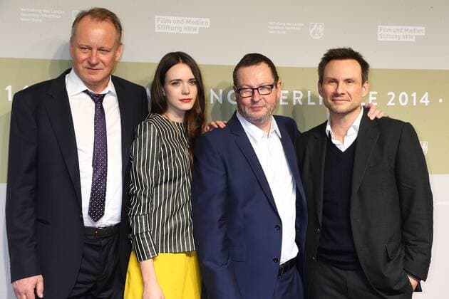 Christian Slater, Lars von Trier, Stellan Skarsgard, Stacy Martin beim NRW Empfang 2014 im Rahmen der 64. Internationalen Filmfestspiele 64nd Berlin International Film Festival BERLINALE 2014 Landesvertretung NRW, La Berlinale - Le 64e festival international du film de Berlin. Copyright: xEventpressxHerrRax