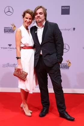 Chiara Schoras und Nils Bokelberg auf dem Roten Teppich beim Tribute to Bambi 2014 bei STATION-Berlin. Copyright: xEventpressxHerrmannx