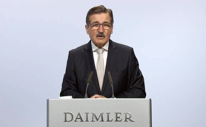 News Themen der Woche KW13 Bilder des Jahres 2021, News 03 März News Bilder des Tages Deutschland, Stuttgart, 31.02.2021 Hauptversammlung der Daimler AG Foto: Dr. Manfred Bischoff, Vorsitzender des Aufsichtsrats der Daimler AG (digitale Fotos der Uebertragung) Hauptversammlung der Daimler AG