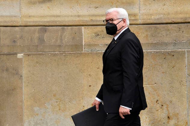 Bilder des Jahres 2021, News 04 April News Themen der Woche KW15 Frank-Walter Steinmeier bei der Zentralen Gedenkveranstaltung für die Verstorbenen in der Corona-Pandemie im Konzerthaus am Gendarmenmarkt. Berlin, 18.04.2021
