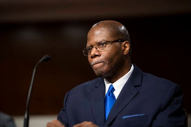 May 11, 2021, Washington, District of Columbia, USA: Ronald S. Moultrie appears before a Senate Committee on Armed Services hearing for his pending nomination to be Under Secretary for Intelligence and Security, Department of Defense, in the Dirksen Senate Office Building in Washington, DC, Tuesday, May 11, 2021. Credit: Rod Lamkey CNP Washington USA - ZUMAs152 20210511_zaa_s152_131 Copyright: xRodxLamkeyx-xCnpx