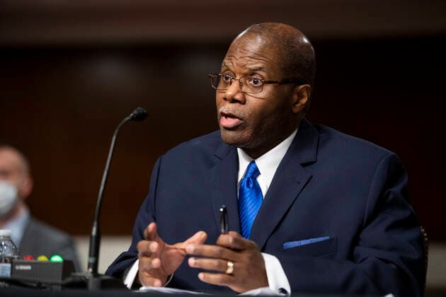 May 11, 2021, Washington, District of Columbia, USA: Ronald S. Moultrie appears before a Senate Committee on Armed Services hearing for his pending nomination to be Under Secretary for Intelligence and Security, Department of Defense, in the Dirksen Senate Office Building in Washington, DC, Tuesday, May 11, 2021. Credit: Rod Lamkey CNP Washington USA - ZUMAs152 20210511_zaa_s152_159 Copyright: xRodxLamkeyx-xCnpx