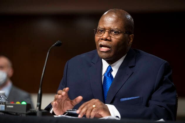 May 11, 2021, Washington, District of Columbia, USA: Ronald S. Moultrie appears before a Senate Committee on Armed Services hearing for his pending nomination to be Under Secretary for Intelligence and Security, Department of Defense, in the Dirksen Senate Office Building in Washington, DC, Tuesday, May 11, 2021. Credit: Rod Lamkey CNP Washington USA - ZUMAs152 20210511_zaa_s152_161 Copyright: xRodxLamkeyx-xCnpx