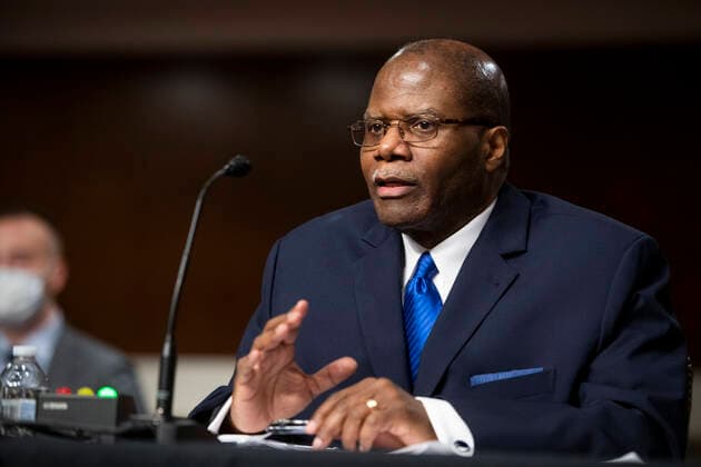 May 11, 2021, Washington, District of Columbia, USA: Ronald S. Moultrie appears before a Senate Committee on Armed Services hearing for his pending nomination to be Under Secretary for Intelligence and Security, Department of Defense, in the Dirksen Senate Office Building in Washington, DC, Tuesday, May 11, 2021. Credit: Rod Lamkey CNP Washington USA - ZUMAs152 20210511_zaa_s152_162 Copyright: xRodxLamkeyx-xCnpx