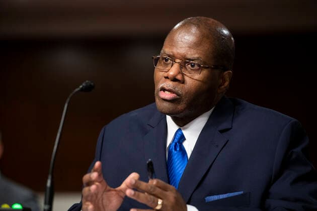 May 11, 2021, Washington, District of Columbia, USA: Ronald S. Moultrie appears before a Senate Committee on Armed Services hearing for his pending nomination to be Under Secretary for Intelligence and Security, Department of Defense, in the Dirksen Senate Office Building in Washington, DC, Tuesday, May 11, 2021. Credit: Rod Lamkey CNP Washington USA - ZUMAs152 20210511_zaa_s152_153 Copyright: xRodxLamkeyx-xCnpx