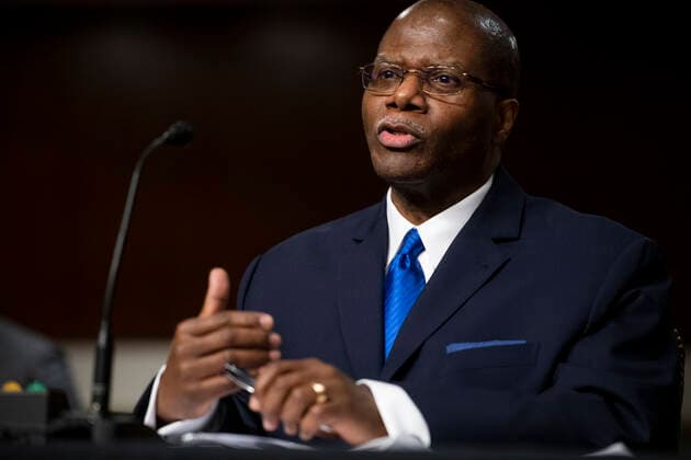 May 11, 2021, Washington, District of Columbia, USA: Ronald S. Moultrie appears before a Senate Committee on Armed Services hearing for his pending nomination to be Under Secretary for Intelligence and Security, Department of Defense, in the Dirksen Senate Office Building in Washington, DC, Tuesday, May 11, 2021. Credit: Rod Lamkey CNP Washington USA - ZUMAs152 20210511_zaa_s152_118 Copyright: xRodxLamkeyx-xCnpx