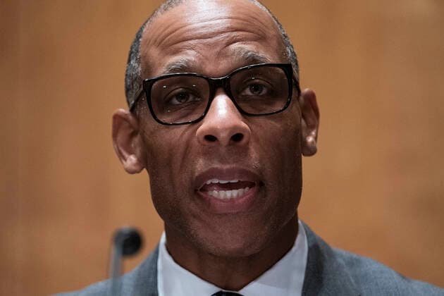 May 11, 2021, Washington, District of Columbia, USA: Ryan Higgins, chief information security officer at the U.S. Department of Commerce, speaks during a Senate Homeland Security and Governmental Affairs Committee hearing in Washington, D.C., U.S., on Tuesday, May 11, 2021. The hearing is titled Prevention, Response, and Recovery: Improving Federal Cybersecurity Post-SolarWinds. .Credit: Sarah Silbiger Pool via CNP Washington USA - ZUMAs152 20210511_zaa_s152_186 Copyright: xSarahxSilbigerx-xPoolxViaxCnpx