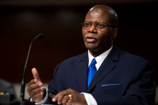 May 11, 2021, Washington, District of Columbia, USA: Ronald S. Moultrie appears before a Senate Committee on Armed Services hearing for his pending nomination to be Under Secretary for Intelligence and Security, Department of Defense, in the Dirksen Senate Office Building in Washington, DC, Tuesday, May 11, 2021. Credit: Rod Lamkey CNP Washington USA - ZUMAs152 20210511_zaa_s152_110 Copyright: xRodxLamkeyx-xCnpx