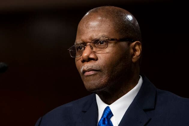 May 11, 2021, Washington, District of Columbia, USA: Ronald S. Moultrie appears before a Senate Committee on Armed Services hearing for his pending nomination to be Under Secretary for Intelligence and Security, Department of Defense, in the Dirksen Senate Office Building in Washington, DC, Tuesday, May 11, 2021. Credit: Rod Lamkey CNP Washington USA - ZUMAs152 20210511_zaa_s152_068 Copyright: xRodxLamkeyx-xCnpx