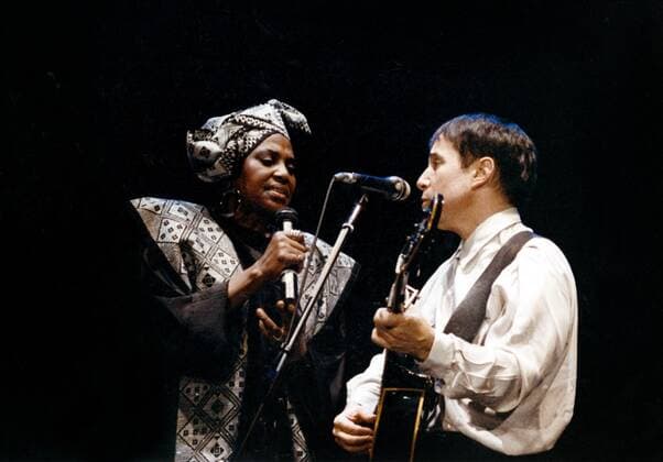 Miriam Makeba & Paul Simon Characters: Himself Film: Under African Skies (2012) Director: Joe Berlinger 22 January 2012  Copyright: MaryxEvansxAFxArchivexRadicalxMedia 13059360 EDITORIAL USE ONLY