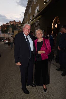 Klaus Michael Kühne, Gattin Christine, Kühne Stiftung, Sponsor, Konzert Wiener Philharmoniker, Salzburger Festspiele, 2021