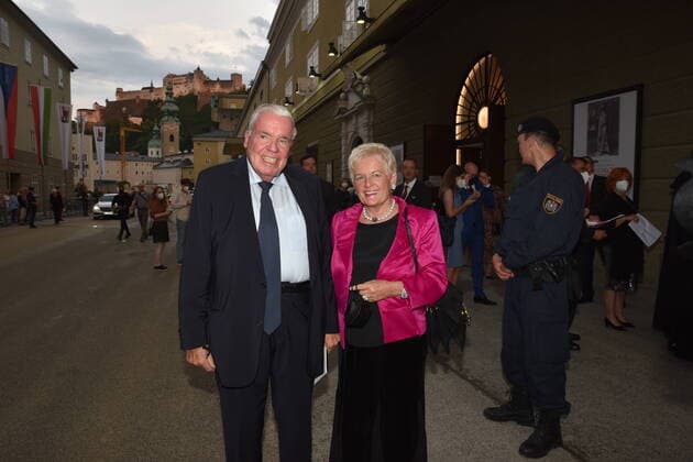 Klaus Michael Kühne, Gattin Christine, Kühne Stiftung, Sponsor, Konzert Wiener Philharmoniker, Salzburger Festspiele, 2021