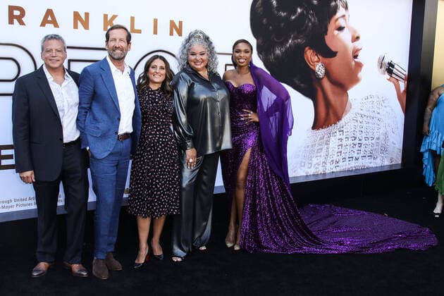 Bilder des Jahres 2021, Entertainment 08 August Entertainment Themen der Woche KW31 Entertainment Bilder des Tages Los Angeles Premiere Of MGM s Respect WESTWOOD, LOS ANGELES, CALIFORNIA, USA - AUGUST 08: Michael De Luca, Kevin Ulrich, Pamela Abdy, Liesl Tommy and Jennifer Hudson arrive at the Los Angeles Premiere Of MGM s Respect held at the Regency Village Theatre on August 8, 2021 in Westwood, Los Angeles, California, United States. Los Angeles California United States collin-losangel210808_np3BC Copyright: xImagexPressxAgencyx