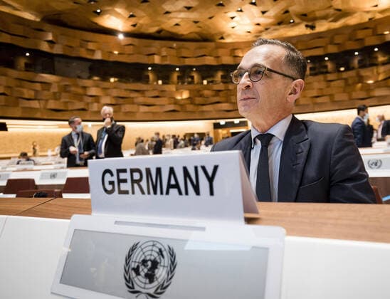 Bilder des Jahres 2021, News 09 September News Themen der Woche KW37 News Bilder des Tages Bundesaussenminister Heiko Maas, SPD, aufgenommem im Rahmen der Teilnahme an der AFG-Geberkonferenz in Genf. 13.09.2021. Genf Schweiz