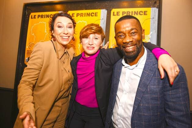 Bilder des Jahres 2021, Entertainment 09 September Entertainment Themen der Woche KW39 Entertainment Bilder des Tages 28.09.2021 xesx Frankfurt am Main, Harmonie Kino Premiere des Films Le Prince mit der österreichischen Schauspielerin Ursula Strauss, der Regisseurin Lisa Bierwirth und dem französischem Star Passi Balende (von links). emspor, DFL regulations prohibit any use of photographs as image sequences and or quasi-video