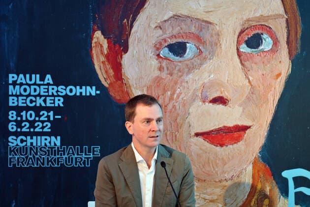 Bilder des Jahres 2021, Entertainment 10 Oktober Entertainment Themen der Woche KW40 Entertainment Bilder des Tages 07.10.2021, Frankfurt am Main, DEU, Paula Modersohn-Becker in der Schirn. Mit rund 120 Gemälden und Zeichnungen aus allen Schaffensphasen zeigt die Schirn einen Ueberblick ueber das aussergewoehnliche Schaffen dieser Kuenstlerin. Philipp Demandt, Direktor der Schirn, bei der Pressekonferenz