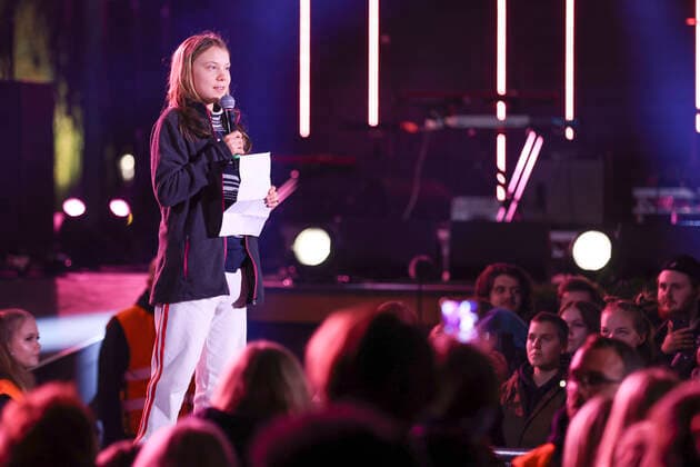STOCKHOLM 20211016 Greta Thunberg speaks in Kungsträdgarden in Stockholm during the concert Climate Live STOCKHOLM Sweden x1081x,  Copyright: xFredrikxPerssonx xTTx CLIMATE LIVE