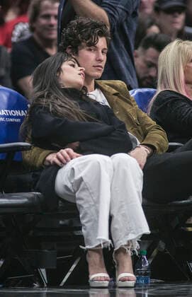 November 18, 2021, Los Angeles, California, USA: Camila Cabello and Shawn Mendes end two year relationship. FILE PHOTO: Camilla Cabello and Shawn Mendes attend the NBA game between the Los Angeles Clippers and the Toronto Raptors on Monday November 11, 2019 at the Staples Center in Los Angeles, California. PI Los Angeles USA - ZUMAp124 20211118_zaa_p124_096 Copyright: xJAVIERxROJASx