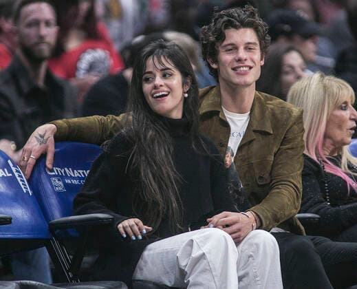 November 18, 2021, Los Angeles, California, USA: Camila Cabello and Shawn Mendes end two year relationship. FILE PHOTO: Camilla Cabello and Shawn Mendes attend the NBA game between the Los Angeles Clippers and the Toronto Raptors on Monday November 11, 2019 at the Staples Center in Los Angeles, California. PI Los Angeles USA - ZUMAp124 20211118_zaa_p124_095 Copyright: xJAVIERxROJASx