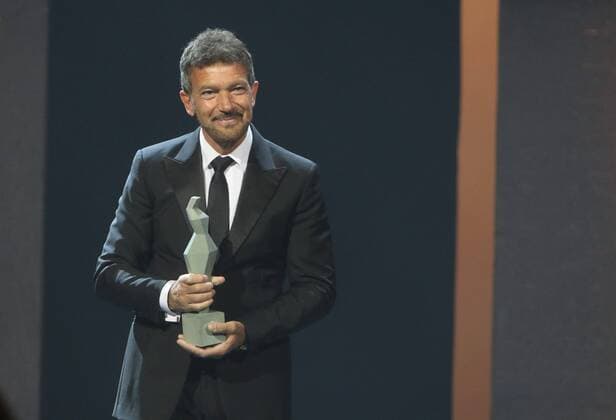 January 30, 2022 malaga The Malaga born actor Antonio Banderas has received the Carmen de Honor Award in the first edition of these awards of the Andalusian Film Academy, the gala held at the Cervantes Theatre in Malaga Cordon Press  lorenzocarnero Cordonpress