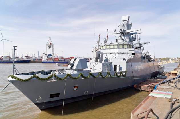 Bilder des Jahres 2022, News 04 April News Themen der Woche KW16 Hamburg, Taufe der Korvette Köln Taufe der Korvette KoÌˆln F 265 Klasse K130 Braunschweig-Klasse Kriegsschiff der Deutschen Marine 2. Baulos Blohm + Voss Werft ARGE K130 20220421ad736 Hamburg Hamburg Deutschland Germany Copyright: xAchimxDuwentästerx