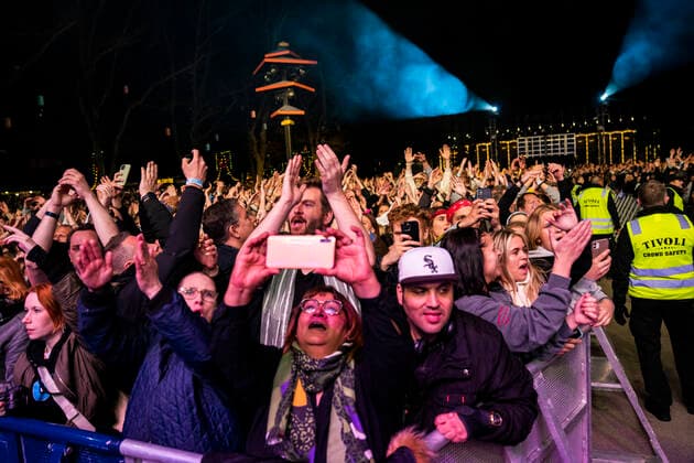 Der er fredagsrock i Tivoli, hvor det danske band Aqua giver koncert, fredag den 29. april 2022. , Copenhagen Copyright: MartinxSylvestx COP10672 spdk20220429-232055-L