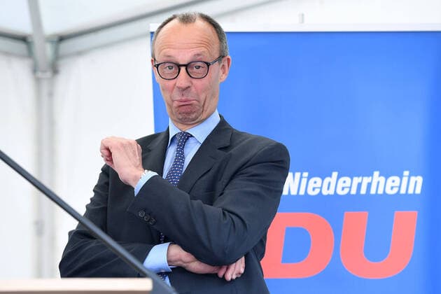 Bilder des Jahres 2022, News 05 Mai News Themen der Woche KW18 News Bilder des Tages Wahlkampftermin von Friedrich Merz in NRW am 05.05.2022 in Kleve Friedrich Merz, Bundesvorsitzender der CDU, Vorsitzender der CDU CSU-Bundestagsfraktion