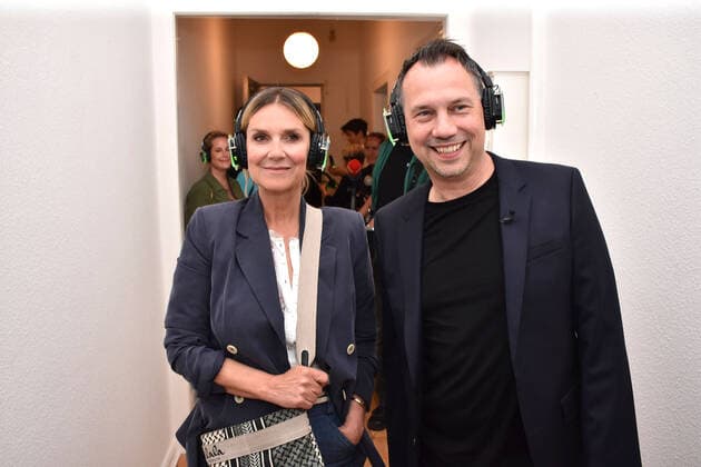 Kim Fisher und Sebastian Fitzek bei der Eröffnung vom Survivors Home, einer Begegnungsstätte für krebserkrankte Menschen am 9.05.2022 in Berlin. Eröffnung der Survivors Home Begegnungsstätte für krebserkrankte Menschen in Berlin