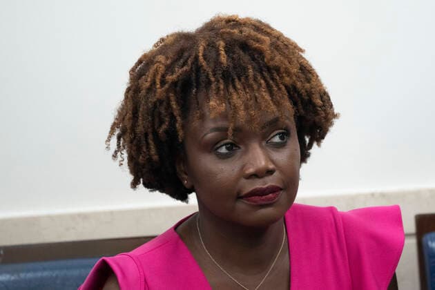 May 13, 2022, Washington, District of Columbia, USA: Incoming White House Press Secretary Karine Jean-Pierre listens during a news conference at the White House in Washington, DC, May 13, 2022 Washington USA - ZUMAs152 20220513_zaa_s152_012 Copyright: xChrisxKleponisx