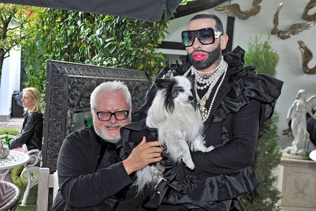 Geburtstags Garten Party im ChÃ¢teau POMPÖÖS. Star Designer Harald Glööckler und Dieter Schroth anläßlich seiner Geburtstags Garten Party am 30.05.2022 im ChÃ¢teau POMPÖÖS Kirchheim Weinstraße. 20220530MWI18155