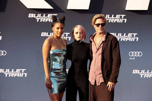 Bilder des Jahres 2022, Entertainment 07 Juli Entertainment Themen der Woche KW29 Entertainment Bilder des Tages Zazie Beetz, Joey King und Brad Pitt bei der Bullet Train Film Premiere am 19.07.2022 in Berlin Bullet Train Filmpremiere in Berlin
