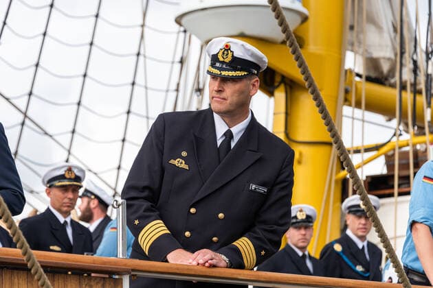 Bilder des Jahres 2022, News 08 August News Themen der Woche KW32 News Bilder des Tages Kiel, Schleswig-Holstein 08. August 2022. Das Segelschulschiff Gorch Fock verlässt seinen Heimathafen Kiel, um zur ersten Auslandsausbildungsreise unter dem Kommando von Kapitän zur See Andreas-Peter Graf von Kielmansegg aufzubrechen. Kurs Richtung Osten über Schwerin, Stettin nach Helsinki