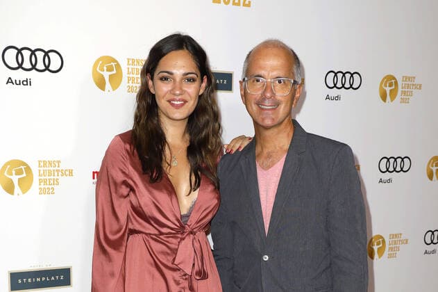 Bilder des Jahres 2022, Entertainment 08 August Entertainment Themen der Woche KW34 Entertainment Bilder des Tages Nilam Farooq und Christoph Maria Herbst, die beiden Preisträger bei der Verleihung vom Ernst-Lubitsch-Preis am 23.08.2022 in Berlin Ernst-Lubitsch-Preis Verleihung 2022 in Berlin