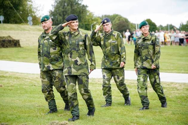 GÖTEBORG 20220826 Älvsborg Amphibious Regiments new banner is handed over by Crown Princess Victoria during a ceremony on the garrisons day on Friday Gothenburg Sweden x9200x  Copyright: xAdamxIhse TTx KRONPRINSESSAN GARNISONENS DAG