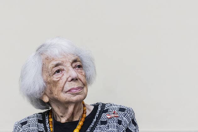 News Bilder des Tages Margot Friedlaender, Zeitzeugin des Holocausts, aufgenommen im Rahmen der Gedenkveranstaltung öÄÃ 70 Jahre Luxemburger AbkommenöÄÃ im Juedischen Museum in Berlin, 15.09.2022. Berlin Germany Copyright: xFlorianxGaertnerx