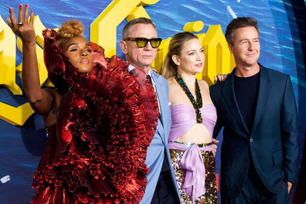Bilder des Jahres 2022, Entertainment 10 Oktober Janelle Monae, Daniel Craig, Kate Hudson und Edward Norton bei der Premiere des Kinofilms Punales por la espalda: El misterio de Glass Onion Glass Onion: A Knives Out Mystery im Cine Callao. Madrid, 19.10.2022 Janelle Monae, Daniel Craig, Kate Hudson, Edward Norton
