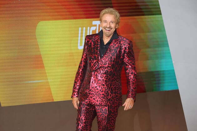 Bilder des Jahres 2022, Entertainment 11 November Entertainment Themen der Woche KW46 Entertainment Bilder des Tages ZDF - Wetten, dass...? Fernsehmoderator Thomas Gottschalk während der ZDF - Fernsehshow Wetten , dass...? am 19.11.2022 live aus Friedrichshafen. 20221119SBK0089