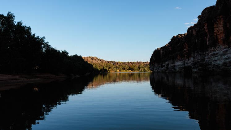 BUNUBA RANGERS, General views of the Danggu Geikie Gorge National Park on the Fitzroy River near Fitzroy Crossing in the Kimberley region of Western Australia on Saturday, October 15, 2022. Bunuba Aboriginal people are the traditional owners and are joint park managers. The Bunuba Rangers, based in Fitzroy Crossing, are an independent group established by the Bunuba Dawangarri Aboriginal Corporation (BDAC) to help manage significant central west Kimberley conservation reserves established on Bunuba country.( NO ARCHIVING, EDITORIAL USE ONLY, NO USE IN BOOKS WITHOUT CONSENT WA AUSTRALIA  Copyright: xRICHARDxWAINWRIGHTx 20221109001745507122