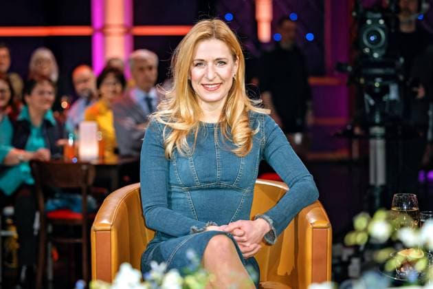 MDR - Riverboat. Sängerin Stefanie Hertel anläßlich der Aufzeichnung der MDR - Talkshow Riverboat am 27.01.2023 in der Mediacity Leipzig. 20230127SFL0011