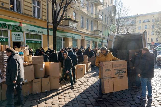 Bilder des Jahres 2023, News 02 Februar News Themen der Woche KW06 News Bilder des Tages 07.02.2023,Berlin,Deutschland,Hilfsgüter für die Erdbebenopfer in der Türkei werden in Moabit gesammelt. (Deutsch Türkischer ambulanter Pflegedienst Berlin Dosteli GmbH)