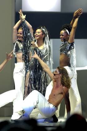 SCANPIX SWEDEN, 2000 05 13 General rehearsal for the Eurovision Song Contest, which takes place at Globen in Stockholm In the picture, the Netherlands entry No goodbyes, performed by Linda Wagenmakers x71420x  Copyright: xFredrikxSandberg TTx 71420